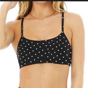 alo yoga airlift intrigue polka dot sports bra